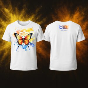 Camiseta Oficial Holi Magia em cores Laranja