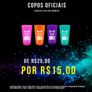 Escolha o copo oficial da cor disponível